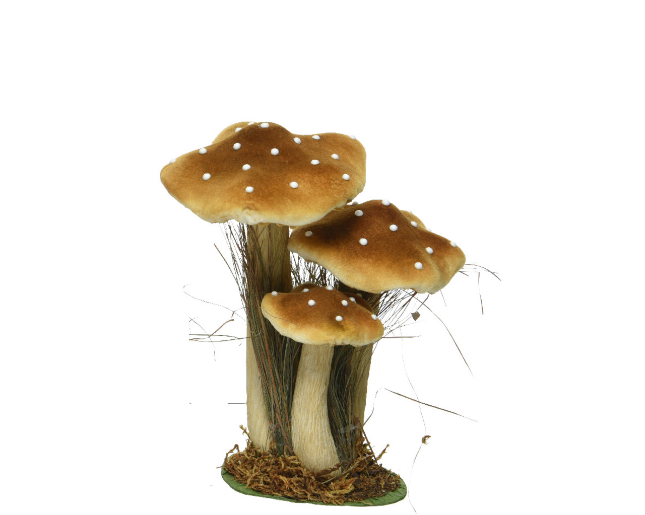 Decoratiune Mushroom, Decoris, 14x18x26 cm, poliester, mustar - imagine 3